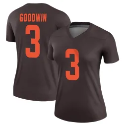 Cleveland Browns Women's Legend Brown Alternate Jersey (3 Marquise Goodwin)