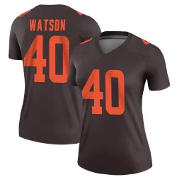 Cleveland Browns Women's Legend Brown Alternate Jersey (40 Nathaniel Watson)