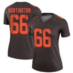 Cleveland Browns Women's Legend Brown Alternate Jersey (66 Adin Huntington)