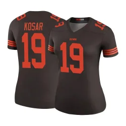 Cleveland Browns Women's Legend Brown Color Rush Jersey (19 Bernie Kosar)