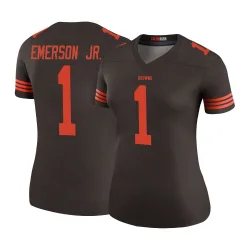 Cleveland Browns Women's Legend Brown Color Rush Jersey (1 Martin Emerson Jr.)