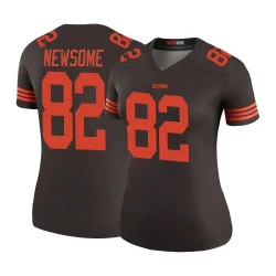 Cleveland Browns Women's Legend Brown Color Rush Jersey (82 Ozzie Newsome)