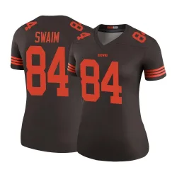 Cleveland Browns Women's Legend Brown Color Rush Jersey (84 Geoff Swaim)