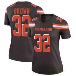 Cleveland Browns Women's Legend Brown Jersey (32 Jim Brown)