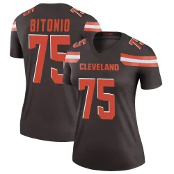 Cleveland Browns Women's Legend Brown Jersey (75 Joel Bitonio)