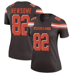 Cleveland Browns Women's Legend Brown Jersey (82 Ozzie Newsome)