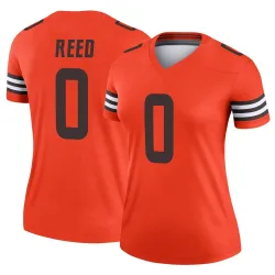 Cleveland Browns Women's Legend Orange Inverted Jersey (0 Ja'seem Reed)