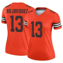 Cleveland Browns Women's Legend Orange Inverted Jersey (13 Corey Bojorquez)