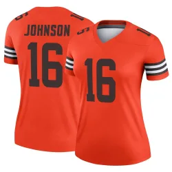 Cleveland Browns Women's Legend Orange Inverted Jersey (16 Diontae Johnson)