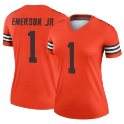 Cleveland Browns Women's Legend Orange Inverted Jersey (1 Martin Emerson Jr.)
