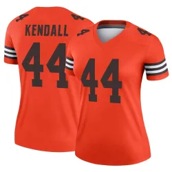 Cleveland Browns Women's Legend Orange Inverted Jersey (44 Anthony Kendall)
