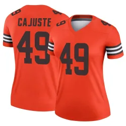 Cleveland Browns Women's Legend Orange Inverted Jersey (49 Devon Cajuste)
