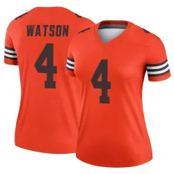 Cleveland Browns Women's Legend Orange Inverted Jersey (4 Deshaun Watson)