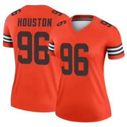 Cleveland Browns Women's Legend Orange Inverted Jersey (96 James Houston)