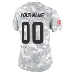 Cleveland Browns Women's Limited Arctic Camo 2024 Salute to Service Jersey (00 Custom)