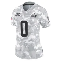 Cleveland Browns Women's Limited Arctic Camo 2024 Salute to Service Jersey (0 Jackson Barton)