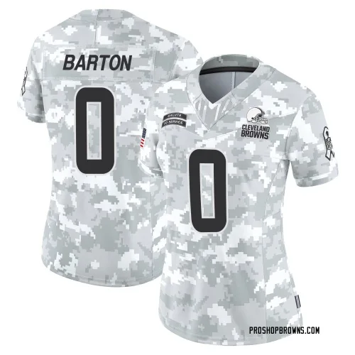 Cleveland Browns Women's Limited Arctic Camo 2024 Salute to Service Jersey (0 Jackson Barton)