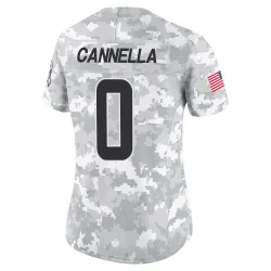 Cleveland Browns Women's Limited Arctic Camo 2024 Salute to Service Jersey (0 Sal Cannella)
