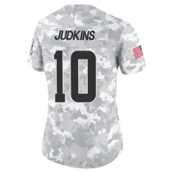 Cleveland Browns Women's Limited Arctic Camo 2024 Salute to Service Jersey (10 Quinshon Judkins)