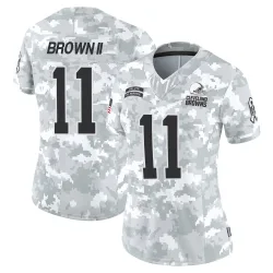 Cleveland Browns Women's Limited Arctic Camo 2024 Salute to Service Jersey (11 Tony Brown II)