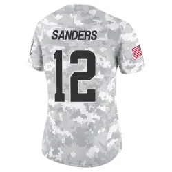 Cleveland Browns Women's Limited Arctic Camo 2024 Salute to Service Jersey (12 Shedeur Sanders)