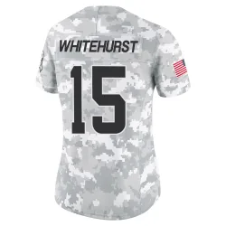 Cleveland Browns Women's Limited Arctic Camo 2024 Salute to Service Jersey (15 Charlie Whitehurst)
