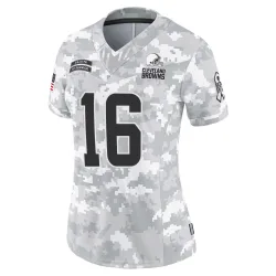 Cleveland Browns Women's Limited Arctic Camo 2024 Salute to Service Jersey (16 Diontae Johnson)