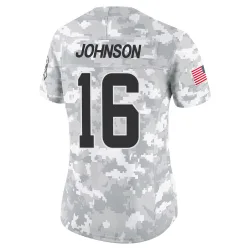 Cleveland Browns Women's Limited Arctic Camo 2024 Salute to Service Jersey (16 Diontae Johnson)