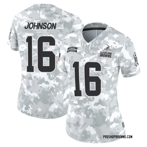 Cleveland Browns Women's Limited Arctic Camo 2024 Salute to Service Jersey (16 Diontae Johnson)