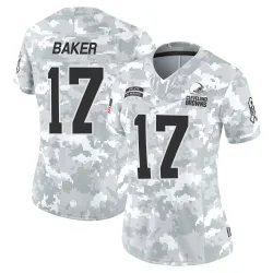 Cleveland Browns Women's Limited Arctic Camo 2024 Salute to Service Jersey (17 Jerome Baker)