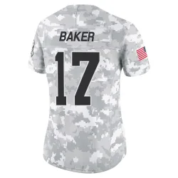 Cleveland Browns Women's Limited Arctic Camo 2024 Salute to Service Jersey (17 Jerome Baker)