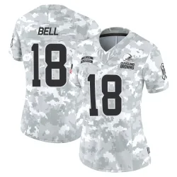 Cleveland Browns Women's Limited Arctic Camo 2024 Salute to Service Jersey (18 David Bell)