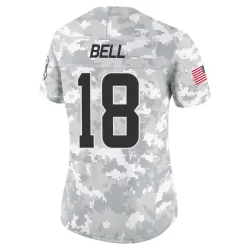 Cleveland Browns Women's Limited Arctic Camo 2024 Salute to Service Jersey (18 David Bell)