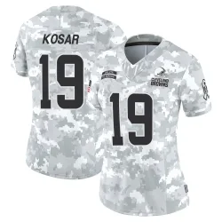 Cleveland Browns Women's Limited Arctic Camo 2024 Salute to Service Jersey (19 Bernie Kosar)