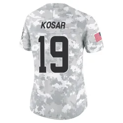 Cleveland Browns Women's Limited Arctic Camo 2024 Salute to Service Jersey (19 Bernie Kosar)