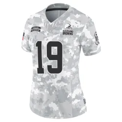 Cleveland Browns Women's Limited Arctic Camo 2024 Salute to Service Jersey (19 Cedric Tillman)