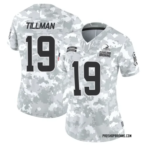 Cleveland Browns Women's Limited Arctic Camo 2024 Salute to Service Jersey (19 Cedric Tillman)