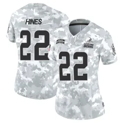 Cleveland Browns Women's Limited Arctic Camo 2024 Salute to Service Jersey (22 Nyheim Hines)