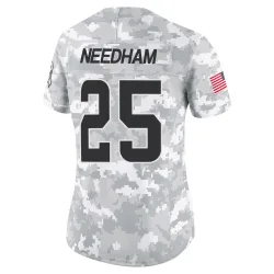 Cleveland Browns Women's Limited Arctic Camo 2024 Salute to Service Jersey (25 Nik Needham)