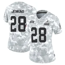Cleveland Browns Women's Limited Arctic Camo 2024 Salute to Service Jersey (28 Rayshawn Jenkins)