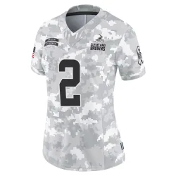 Cleveland Browns Women's Limited Arctic Camo 2024 Salute to Service Jersey (2 DeAndre Carter)