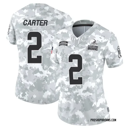 Cleveland Browns Women's Limited Arctic Camo 2024 Salute to Service Jersey (2 DeAndre Carter)