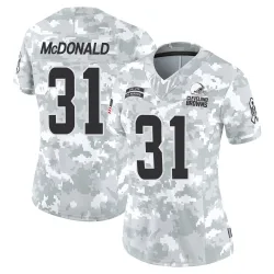 Cleveland Browns Women's Limited Arctic Camo 2024 Salute to Service Jersey (31 Cade McDonald)