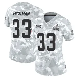 Cleveland Browns Women's Limited Arctic Camo 2024 Salute to Service Jersey (33 Ronnie Hickman)