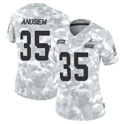 Cleveland Browns Women's Limited Arctic Camo 2024 Salute to Service Jersey (35 Chigozie Anusiem)