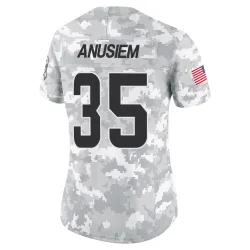 Cleveland Browns Women's Limited Arctic Camo 2024 Salute to Service Jersey (35 Chigozie Anusiem)