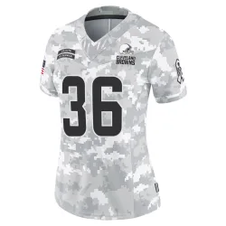 Cleveland Browns Women's Limited Arctic Camo 2024 Salute to Service Jersey (36 Troy Hairston)