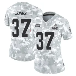 Cleveland Browns Women's Limited Arctic Camo 2024 Salute to Service Jersey (37 Dom Jones)