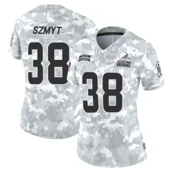 Cleveland Browns Women's Limited Arctic Camo 2024 Salute to Service Jersey (38 Andre Szmyt)