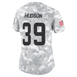 Cleveland Browns Women's Limited Arctic Camo 2024 Salute to Service Jersey (39 Khaleke Hudson)